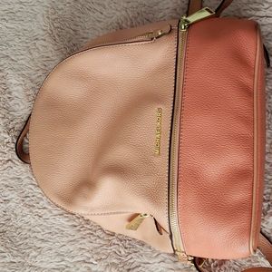 Michael Kors Pink and Peach Backpack